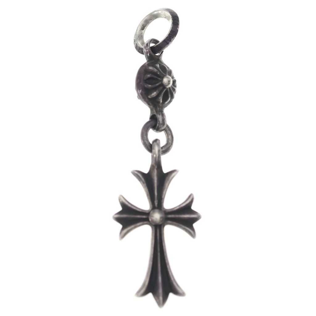 Chrome Hearts Tny CH Crs 1 Ball Tiny CH Cross Charm Pendant Top Silver — view 2