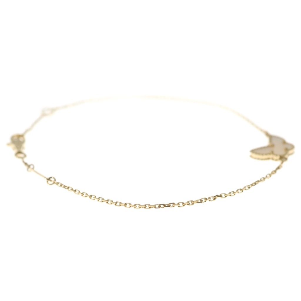 Van Cleef & Arpels Sweet Alhambra Papillon Mother of Pearl Bracelet 18k Yellow — view 3
