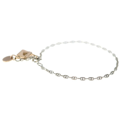 Hermes Kelly Charm Chaine D'ancre Bracelet Silver Pink Gold 750 — view 4