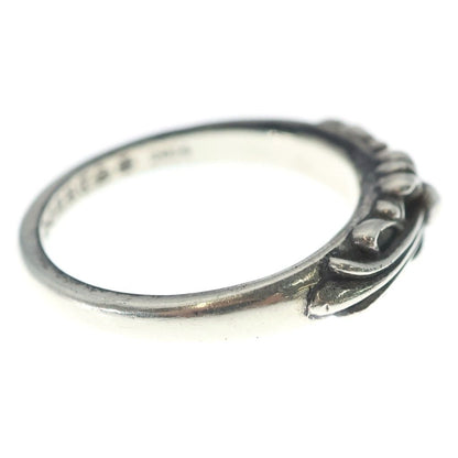 Chrome Hearts Baby Classic Floral Black Sling Silver Ring — view 3