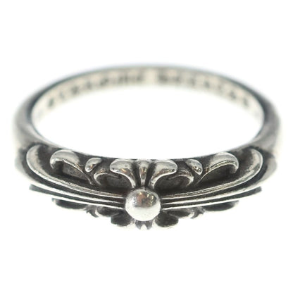 Chrome Hearts Baby Classic Floral Black Sling Silver Ring — view 4