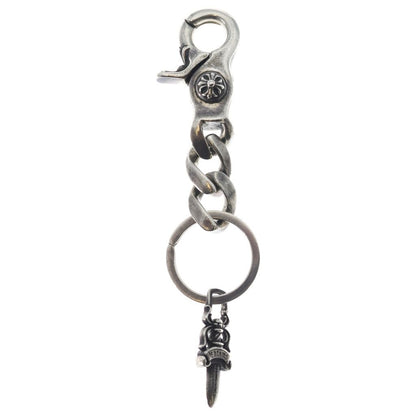 Chrome Hearts Clp Chn Classic-s Short Classic Link Key Chain Silver Key Holder