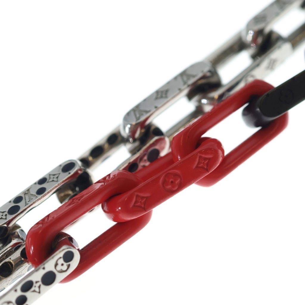 Louis Vuitton LV Yk Collier LV Monogram Chain Infinity Dot Pumpkin Yayoi Kusama — view 3