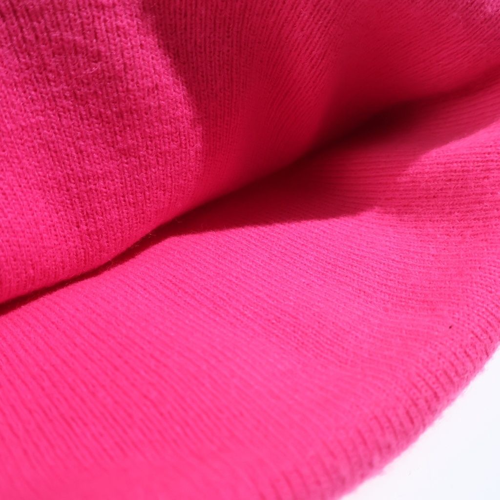 Chrome Hearts Cemetery Cross Beanie Neon Pink Patch Knit Hat — view 7