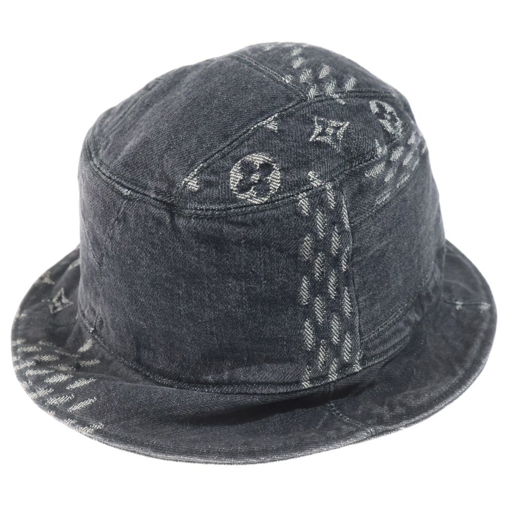 Louis Vuitton Bonnet Damier Giant Wave Monogram Reversible Denim Bucket Hat