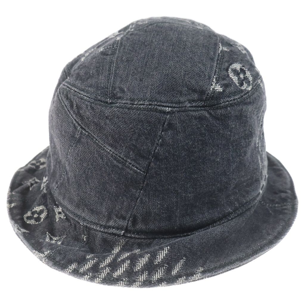 Louis Vuitton Bonnet Damier Giant Wave Monogram Reversible Denim Bucket Hat — view 4