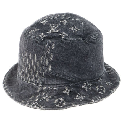 Louis Vuitton Bonnet Damier Giant Wave Monogram Reversible Denim Bucket Hat — view 3