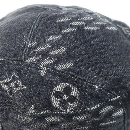 Louis Vuitton Bonnet Damier Giant Wave Monogram Reversible Denim Bucket Hat — view 6