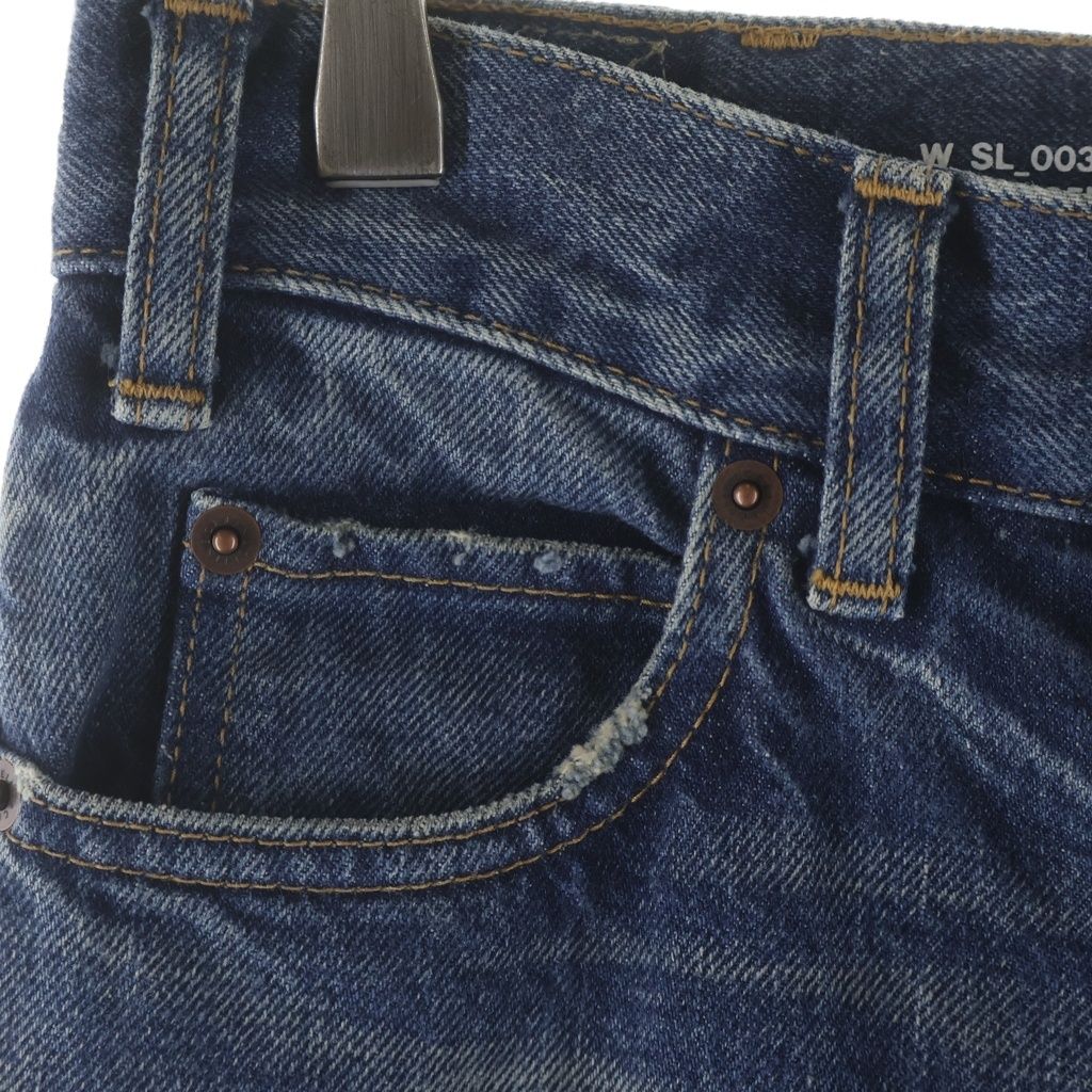 Celine Slim Fit Zip Fly Jeans Denim Pants Indigo — view 5