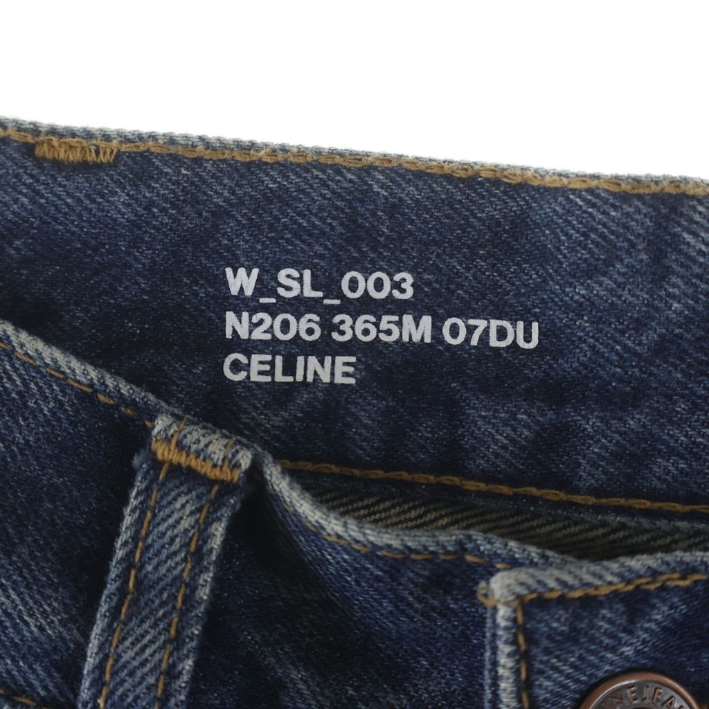 Celine Slim Fit Zip Fly Jeans Denim Pants Indigo — view 7