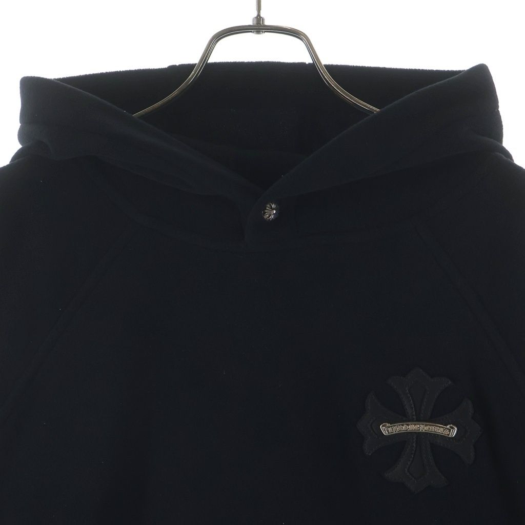 Chrome Hearts Not Detention Not CH Plus Patch Fleece Hoodie Black — view 3
