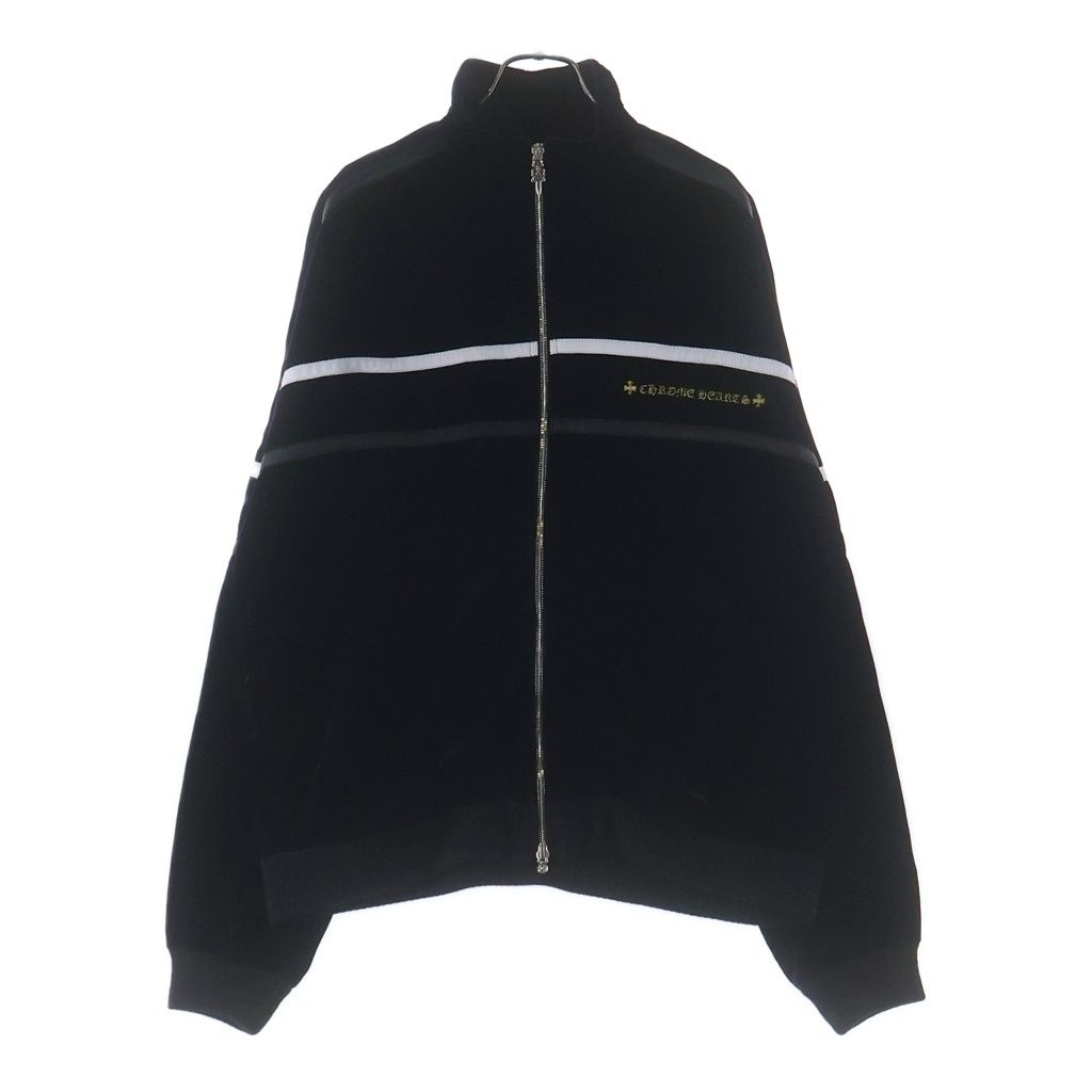 Chrome Hearts Velvet Track Jacket Logo Embroidery Velour Navy