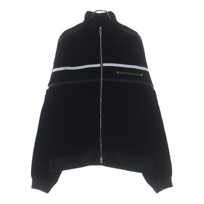 Chrome Hearts Velvet Track Jacket Logo Embroidery Velour Navy