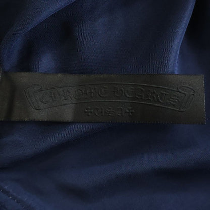 Chrome Hearts Velvet Track Jacket Logo Embroidery Velour Navy — view 7