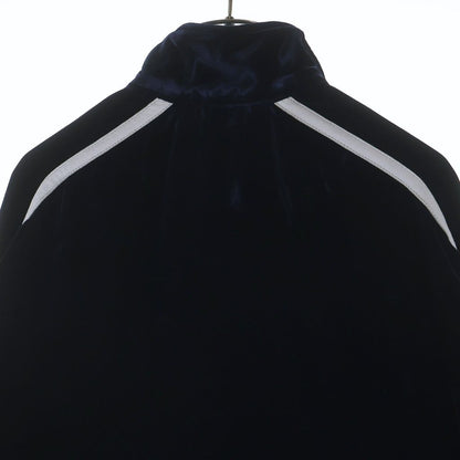 Chrome Hearts Velvet Track Jacket Logo Embroidery Velour Navy — view 4