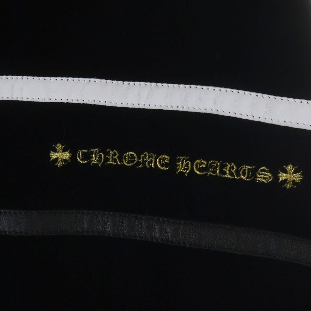 Chrome Hearts Velvet Track Jacket Logo Embroidery Velour Navy — view 5