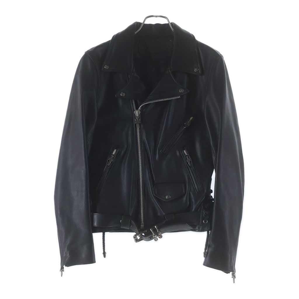 Chrome Hearts JJ Dean Daga Zip Rider's Jacket Leather Black