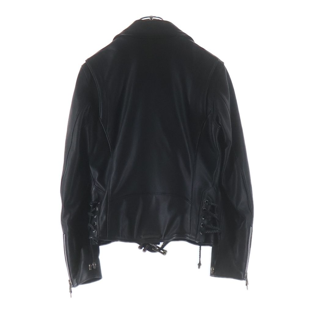 Chrome Hearts JJ Dean Daga Zip Rider's Jacket Leather Black — view 2