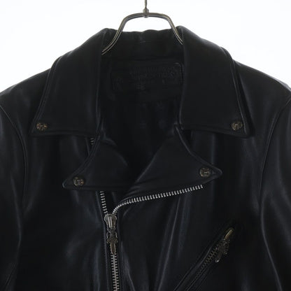Chrome Hearts JJ Dean Daga Zip Rider's Jacket Leather Black — view 3