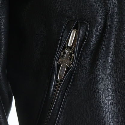 Chrome Hearts JJ Dean Daga Zip Rider's Jacket Leather Black — view 5