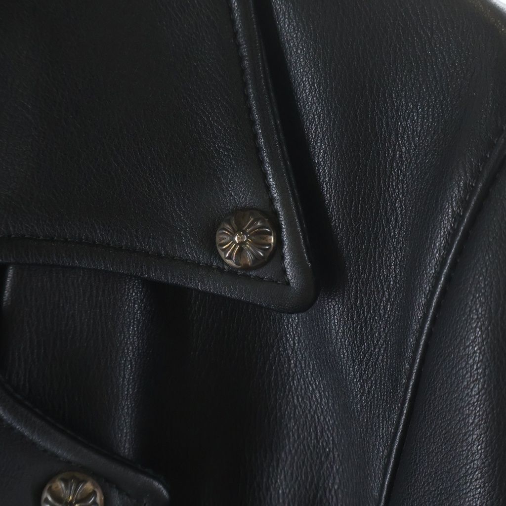 Chrome Hearts JJ Dean Daga Zip Rider's Jacket Leather Black — view 4