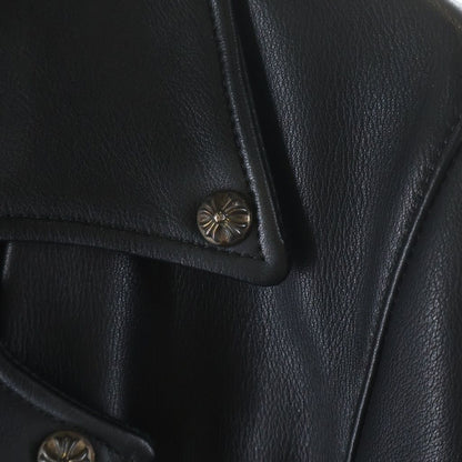 Chrome Hearts JJ Dean Daga Zip Rider's Jacket Leather Black — view 4