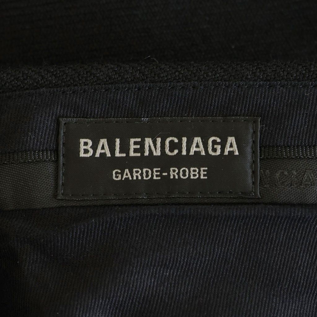 Balenciaga Garde Robe Straight Trousers Long Pants Black — view 7