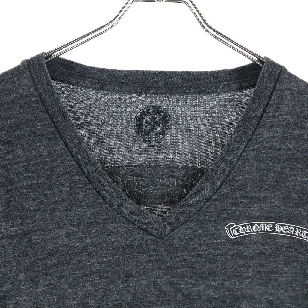 Chrome Hearts Back Scroll Label Print Neck Short Sleeve T-Shirt Gray — view 3