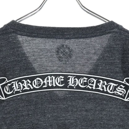 Chrome Hearts Back Scroll Label Print Neck Short Sleeve T-Shirt Gray — view 4