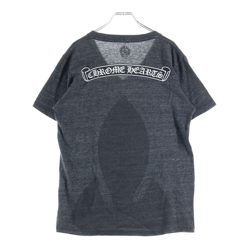 Chrome Hearts Back Scroll Label Print Neck Short Sleeve T-Shirt Gray