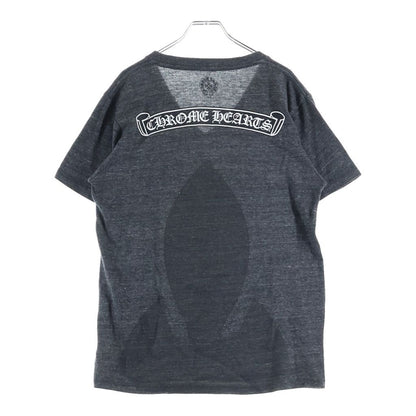 Chrome Hearts Back Scroll Label Print Neck Short Sleeve T-Shirt Gray