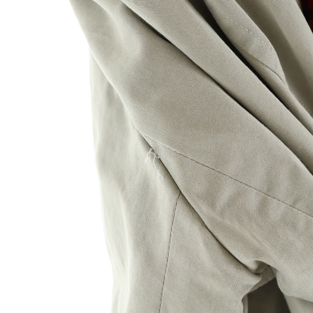 Balenciaga Oversized Trench Coat Oversize Lining Check Long Beige — view 5