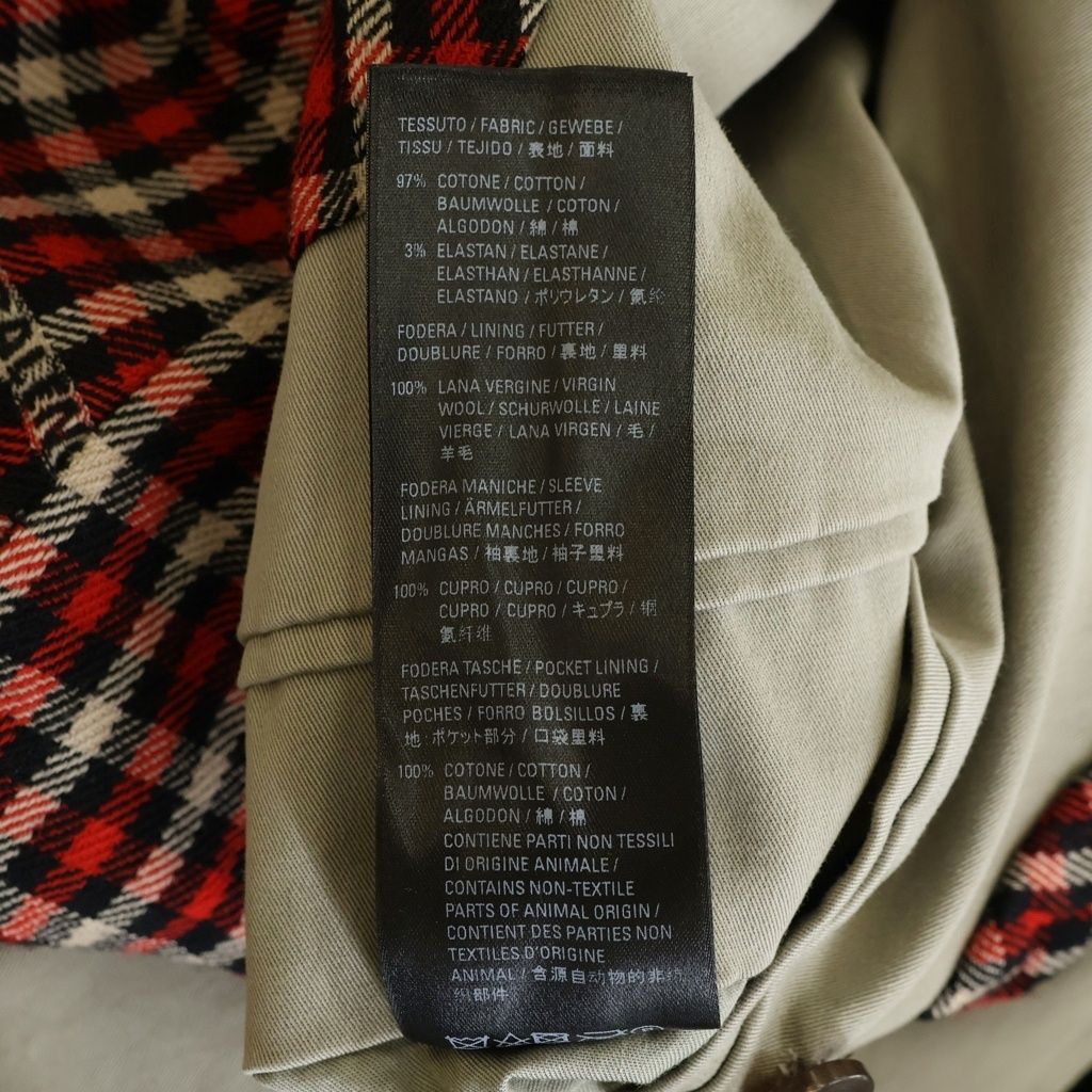 Balenciaga Oversized Trench Coat Oversize Lining Check Long Beige — view 7