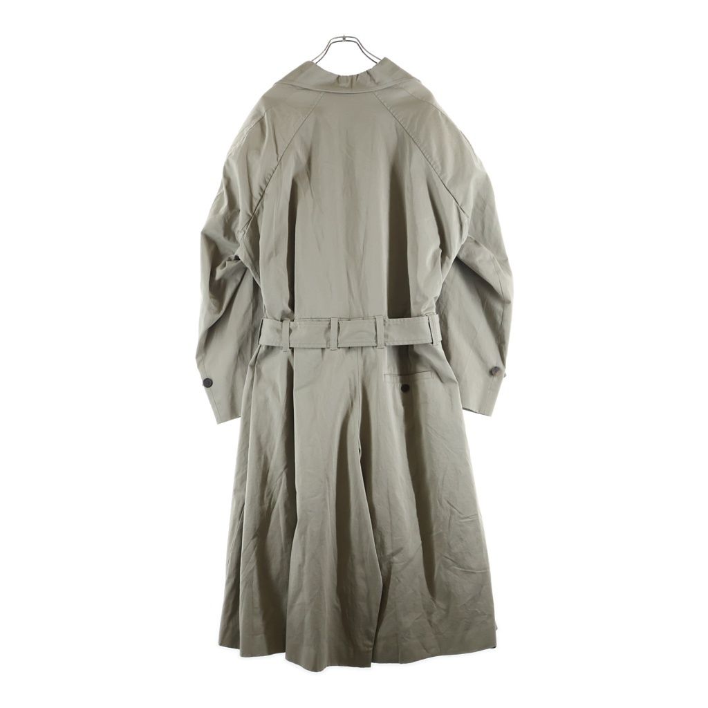 Balenciaga Oversized Trench Coat Oversize Lining Check Long Beige — view 2