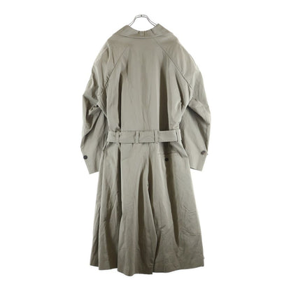 Balenciaga Oversized Trench Coat Oversize Lining Check Long Beige — view 2
