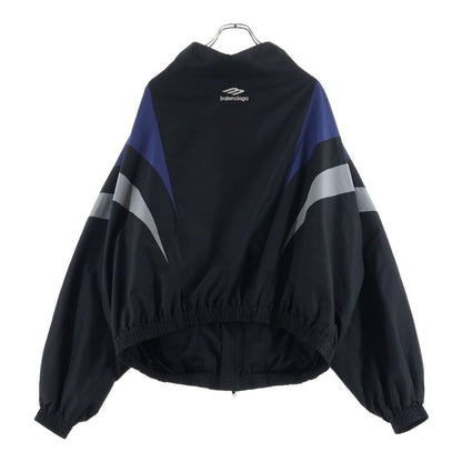 Balenciaga Sports Icon Off Shoulder Tracksuit Off Track Jacket Zip Up Black Blue — view 2