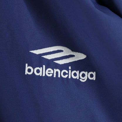 Balenciaga Sports Icon Off Shoulder Tracksuit Off Track Jacket Zip Up Black Blue — view 4