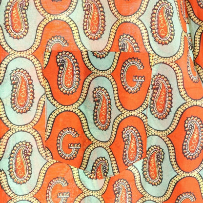 Gucci Paisley Linen All Over Pattern Shirt Short Sleeve Orange — view 5