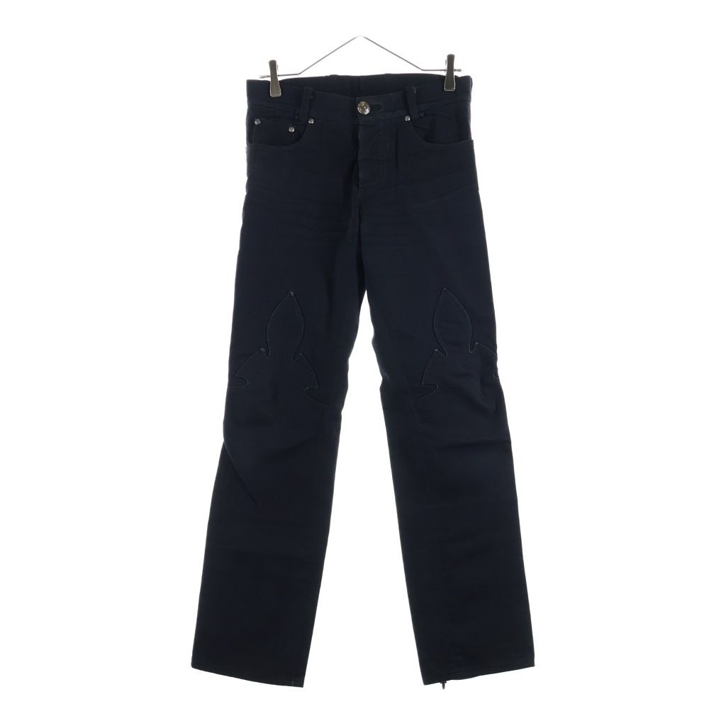 Chrome Hearts Vintage Fleurknee Dnm Pants Hem Daga Zip Denim Black
