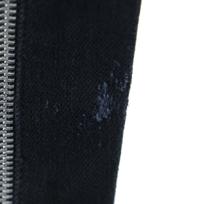 Chrome Hearts Vintage Fleurknee Dnm Pants Hem Daga Zip Denim Black — view 5
