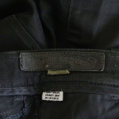 Chrome Hearts Vintage Fleurknee Dnm Pants Hem Daga Zip Denim Black — view 7