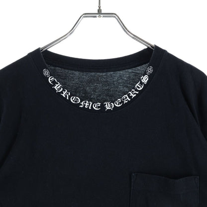 Chrome Hearts Neck Logo Tee Print Short Sleeve T-Shirt Black — view 3