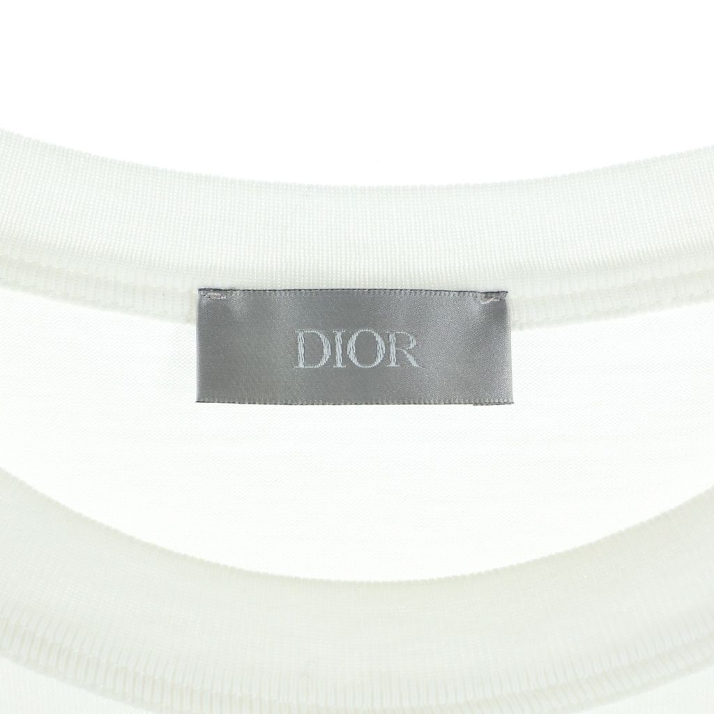 Dior Kenny Scharf Logo T-Shirt Embroidery Crew Neck Short Sleeve White — view 7