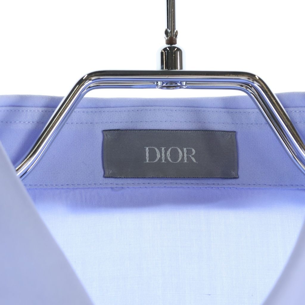 Dior Nike Air Wing Logo Embroidery Long Sleeve Shirt Blue — view 7