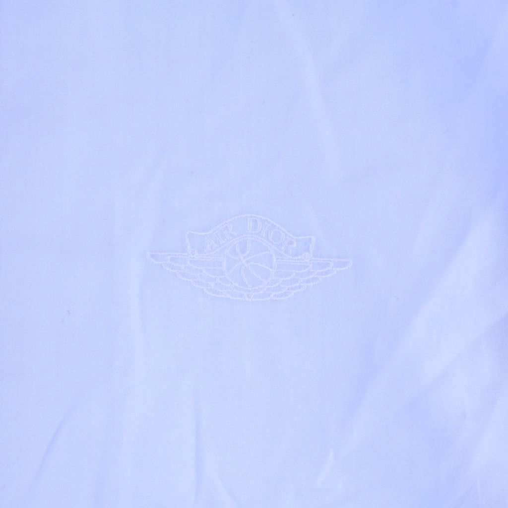 Dior Nike Air Wing Logo Embroidery Long Sleeve Shirt Blue — view 5