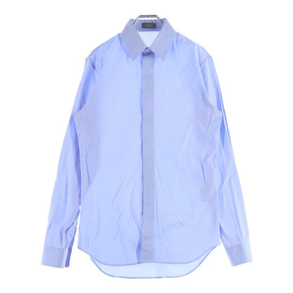 Dior Nike Air Wing Logo Embroidery Long Sleeve Shirt Blue