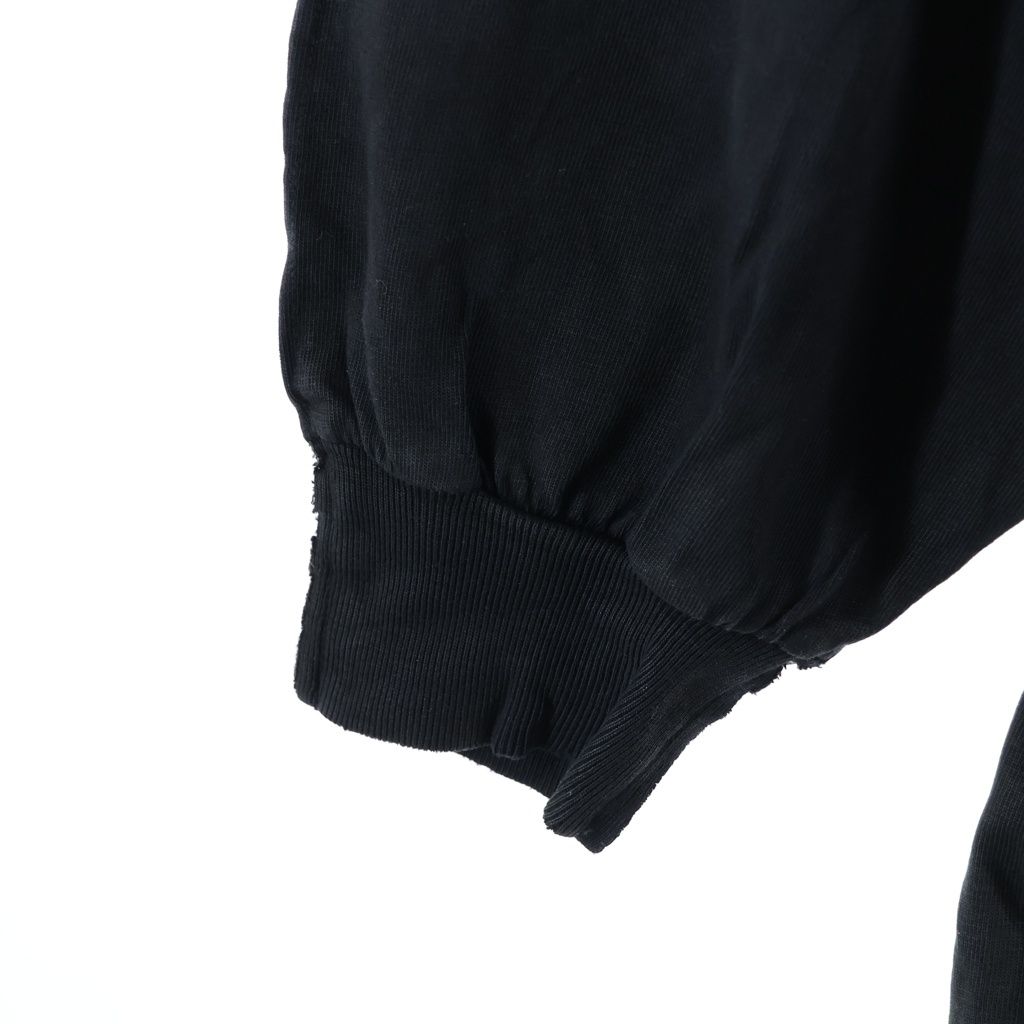 Balenciaga ZL S Double Front T-shirts Paris Print Long Sleeve T-Shirt Black — view 4
