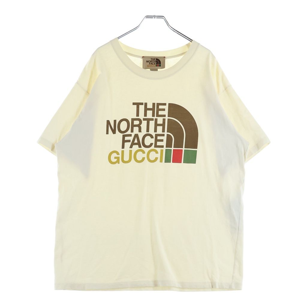Gucci the North Face Oversize T-Shirt Logo Print Short Sleeve Ivory