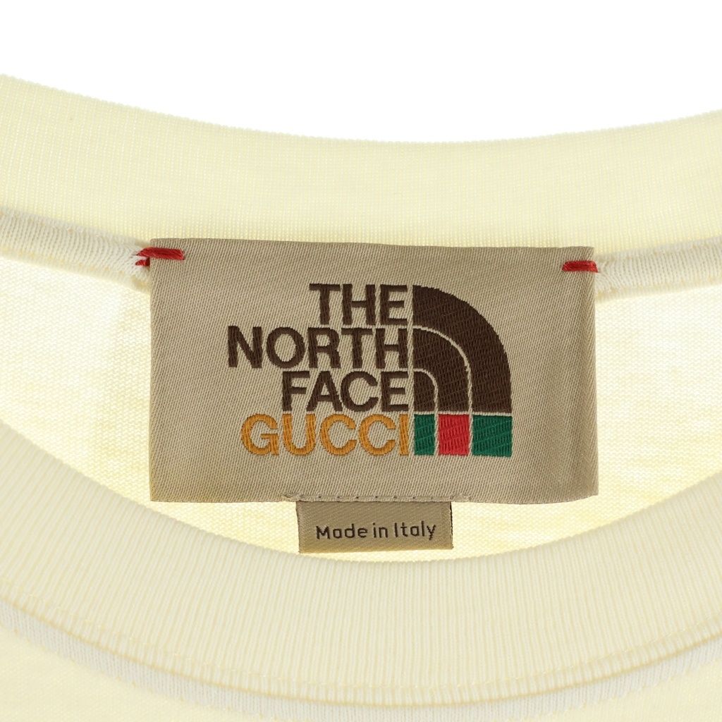 Gucci the North Face Oversize T-Shirt Logo Print Short Sleeve Ivory — view 5