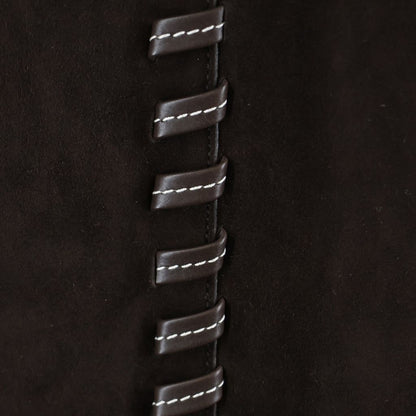 Hermes Double Face Suede Leather Coat Long Dark Brown — view 7